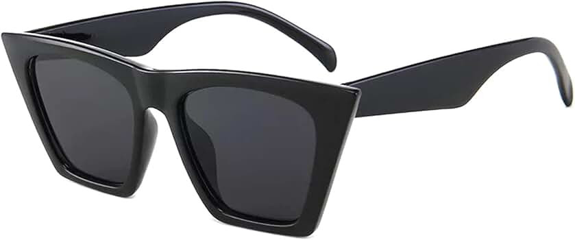 Vintage Square Cat Eye Sunglasses for Women Fashion Oversize Cat-eye Classic Sunglasses | Amazon (US)
