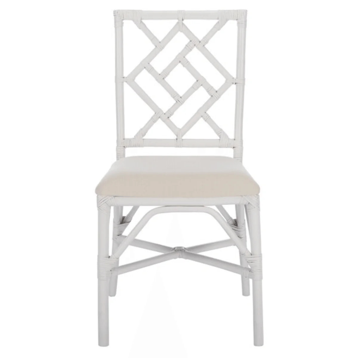 Set of 2 Bamboo Inspired Bhumi Accent Chairs W/ Cushion | The Well Appointed House, LLC