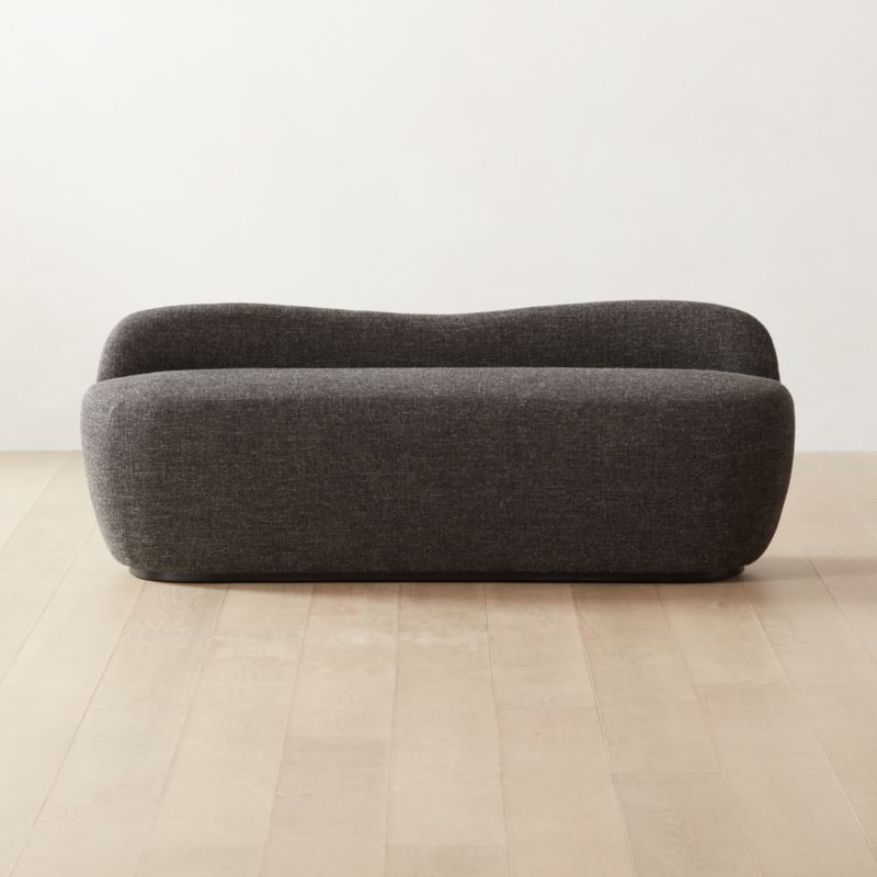 Orleans Charcoal Upholstered Bench + Reviews | CB2 | CB2