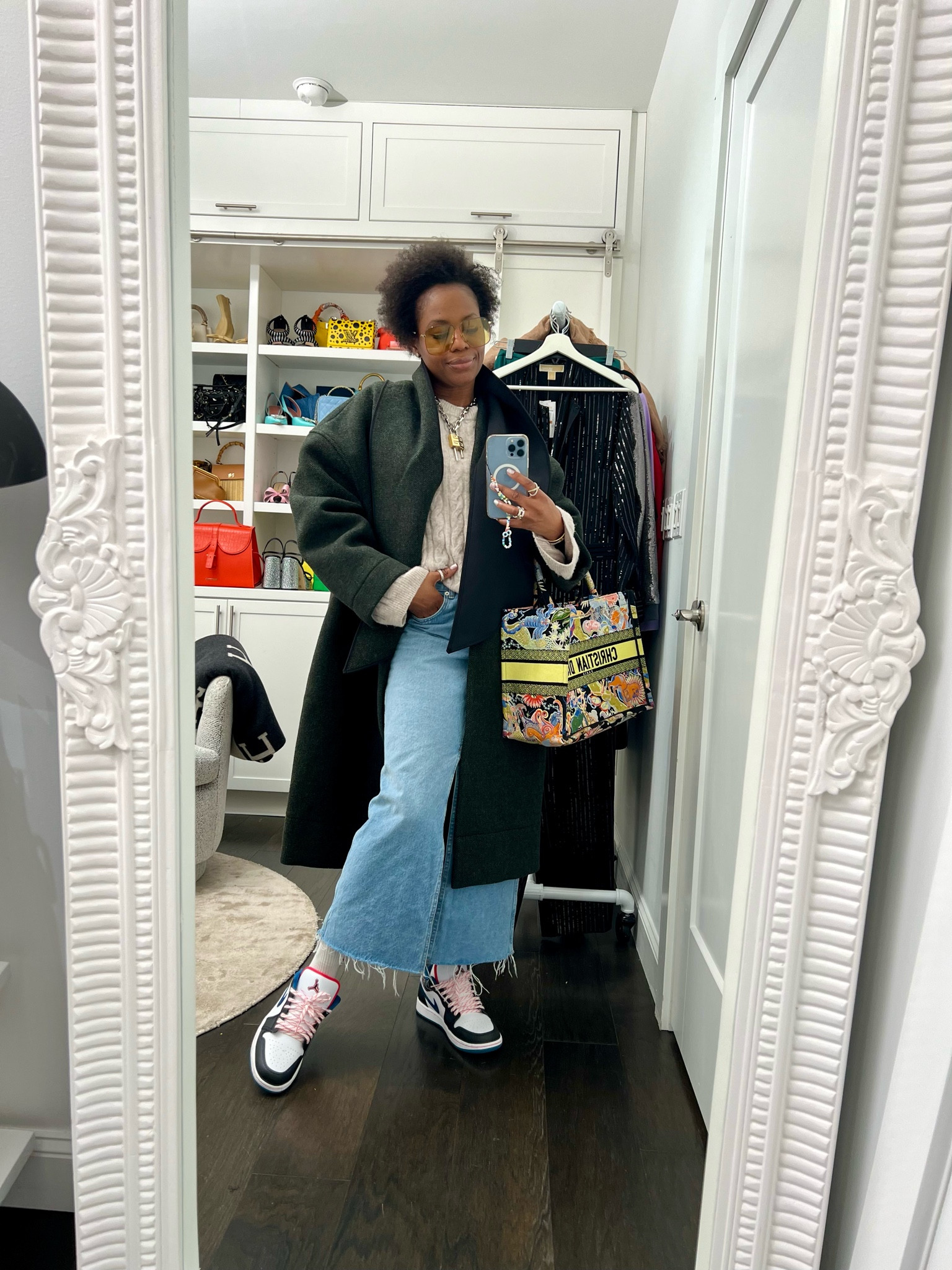 Ootd! I love a chunky sweater and denim skirt combo. 

#LTKfindsunder100 #LTKHoliday #LTKstyletip