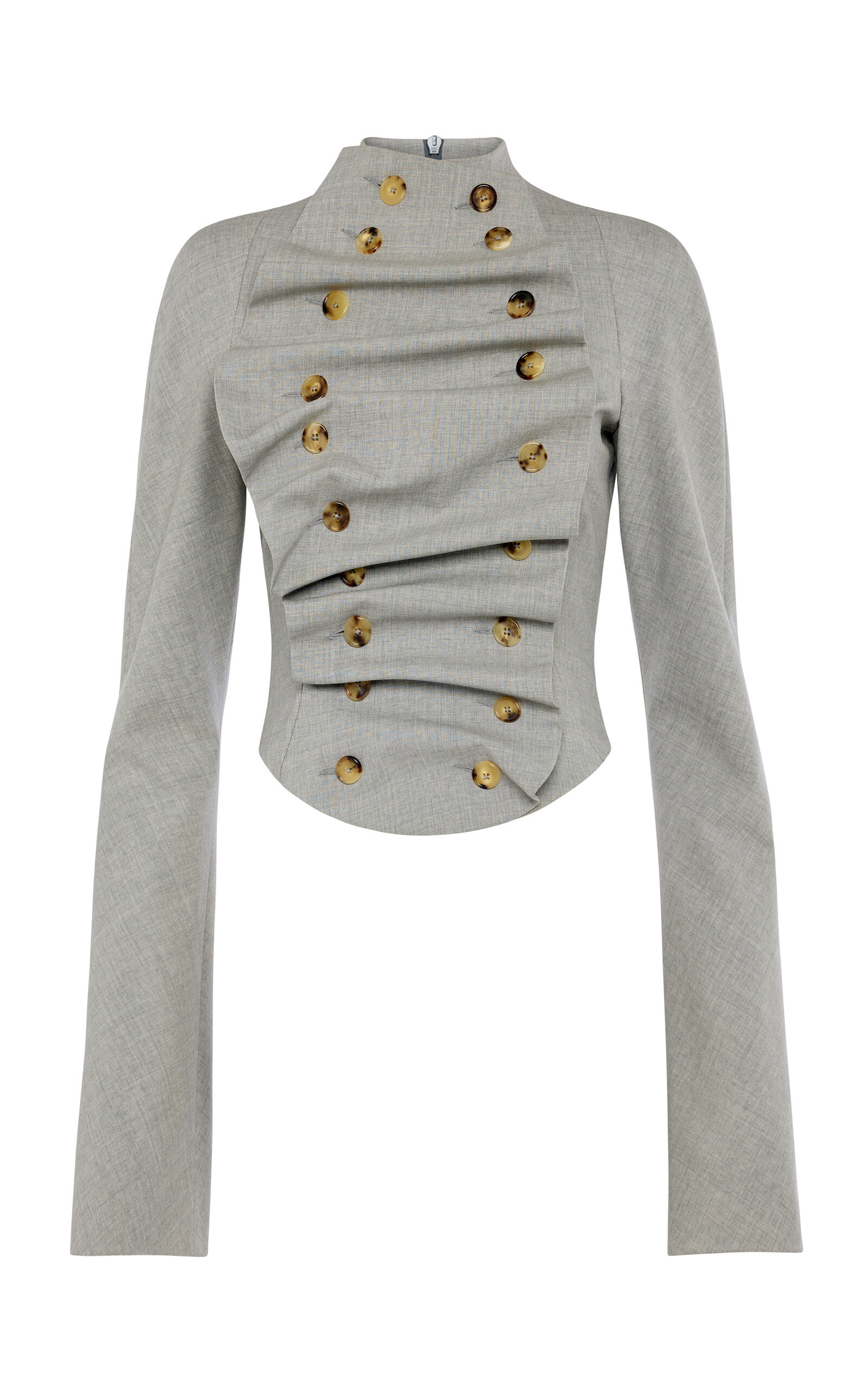 Wool-Blend Bib-Front Structured Jacket | Moda Operandi (Global)
