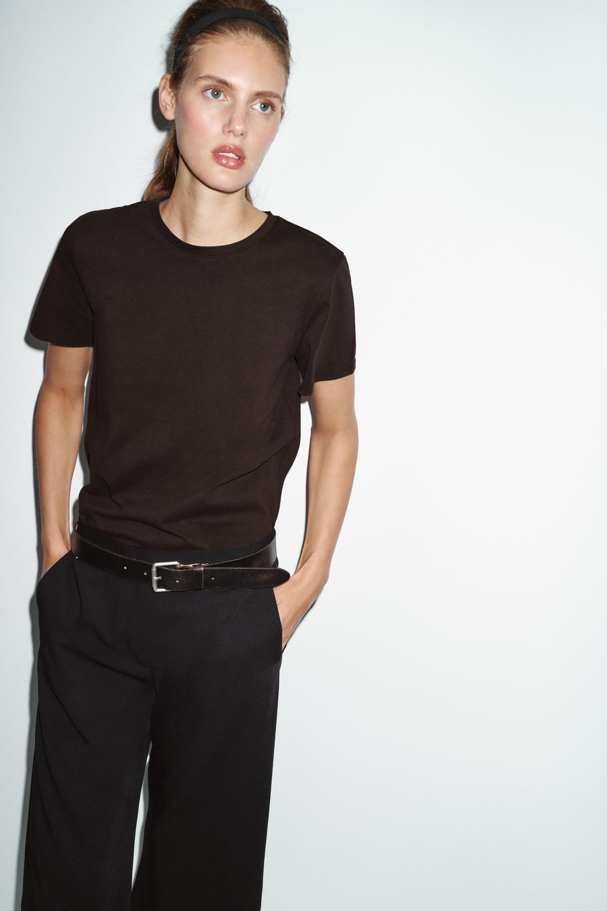 T-SHIRT AUS RUSTIKALER BAUMWOLLE | Zara DE