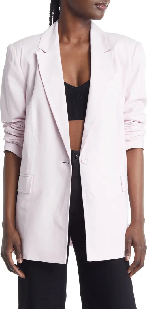 Oversize Linen Blend Blazer | Nordstrom