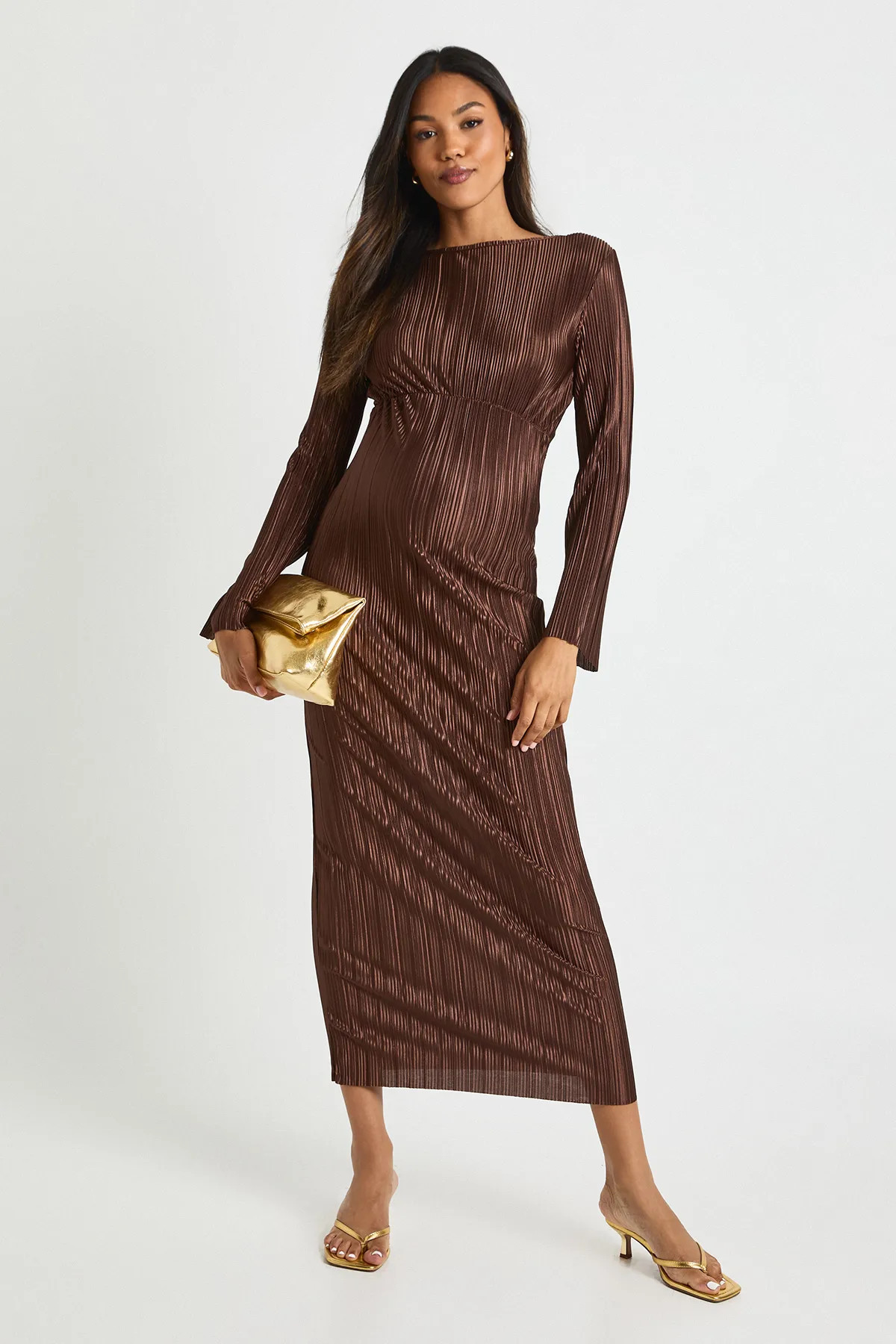 Maternity Plisse Batwing Midaxi Dress | boohoo (US & Canada)