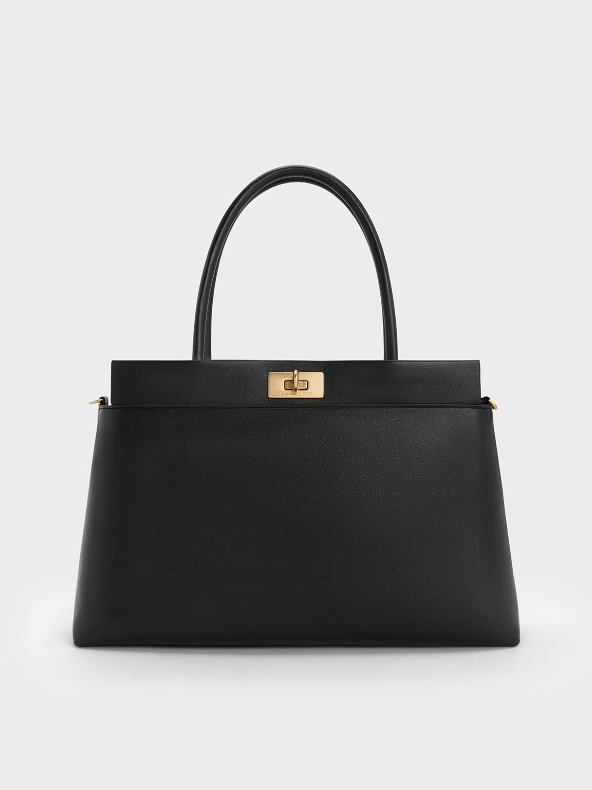 Black Lennie Top Handle Satchel Bag | CHARLES & KEITH | Charles & Keith EU