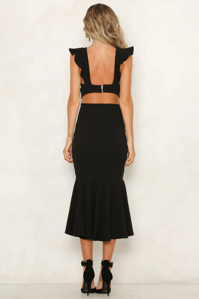 Only On Stage Midi Dress Black | Hello Molly (AU)
