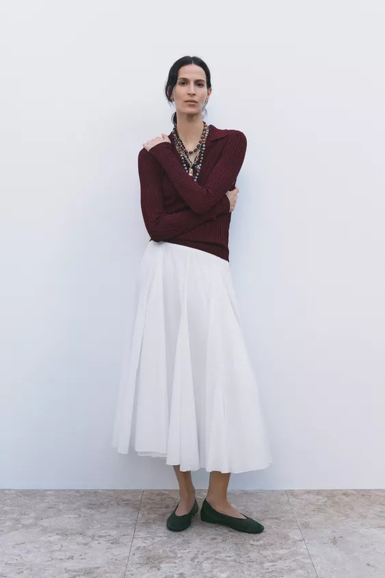 ZW COLLECTION LONG SKIRT | Zara UK