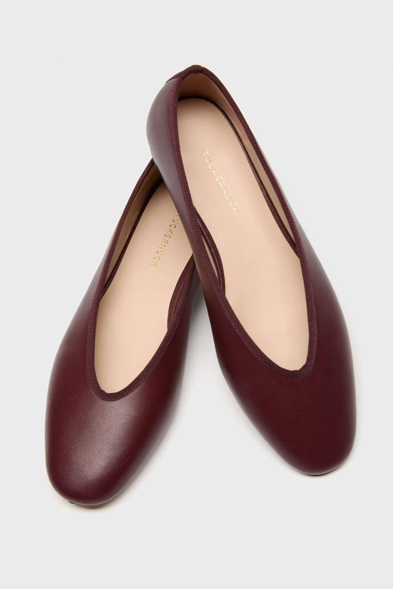 Oxblood Leather Nina Flats | Tuckernuck (US)