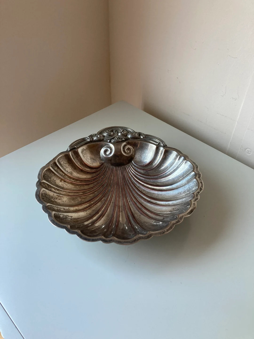 Antique english Silver Mfg Co. Silver Plated Scallop Shell Serving Tray - Etsy | Etsy (US)