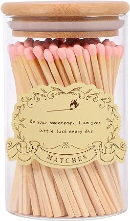 Wooden Matches Decorative,Colored Long Matches for Candles,Artisan Matchsticks,Bottle Matches Sti... | Amazon (US)