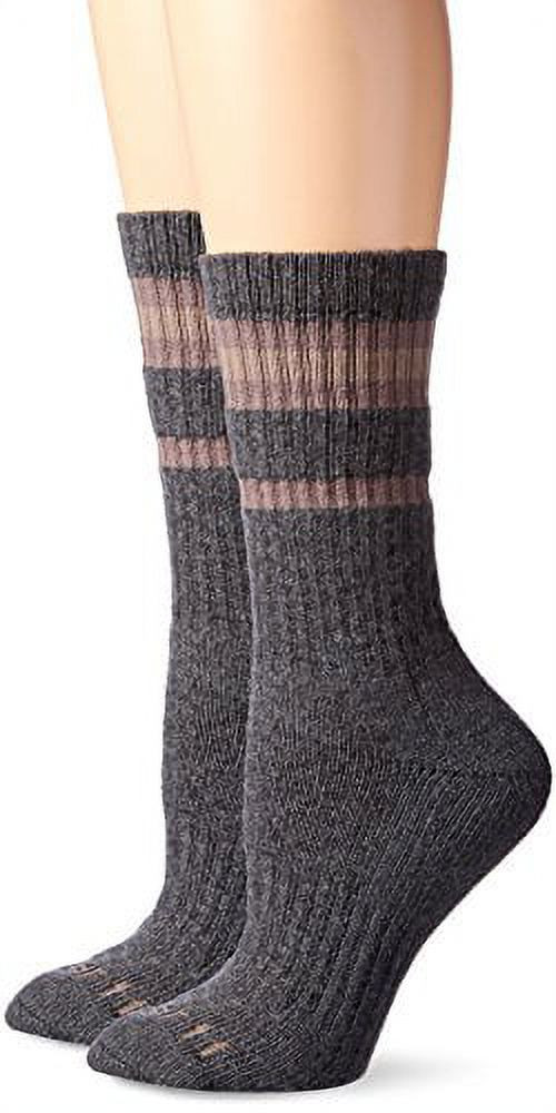 Carhartt womens Thermal Heavy Duty Crew 2-pair Casual Sock, Gray, Shoe Size 5-12 US | Walmart (US)