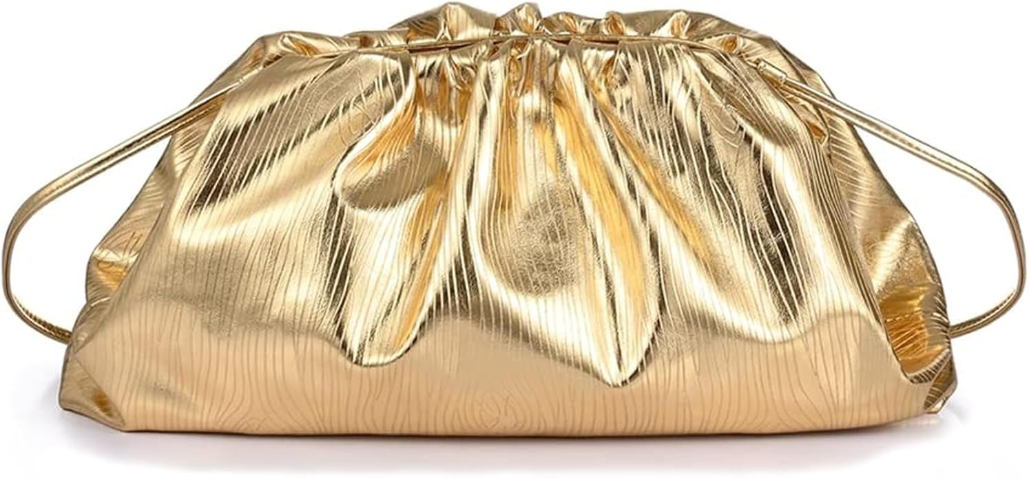 YCYHHW Woven Handbag Soft and Stylish PU Leather Fashion Dumpling Clutch Bags Handmade Bags for W... | Amazon (US)