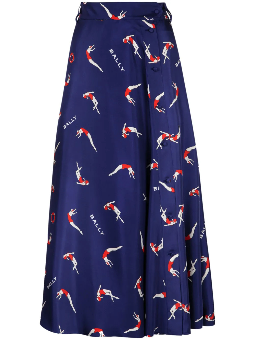 Bally graphic-print A-line Skirt | Blue | FARFETCH AU | Farfetch Global