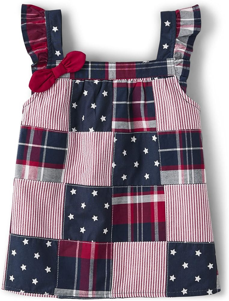 Gymboree Girls' and Toddler Short Sleeve Linen Top | Amazon (US)