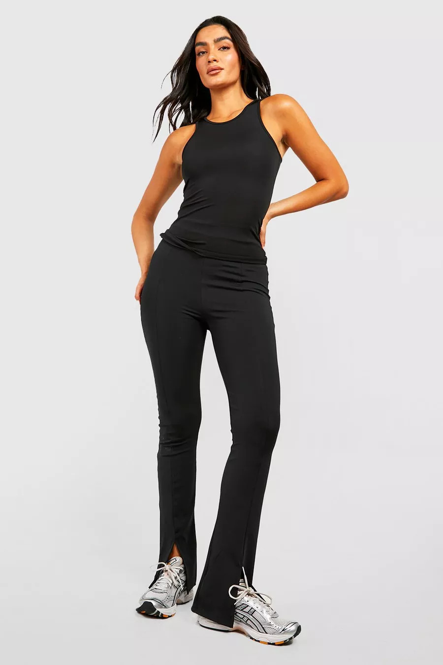 Flared Split Hem Gym Legging | Boohoo.com (UK & IE)