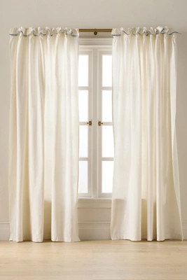 Ruffle Top Cotton Woven Curtain | Anthropologie (US)