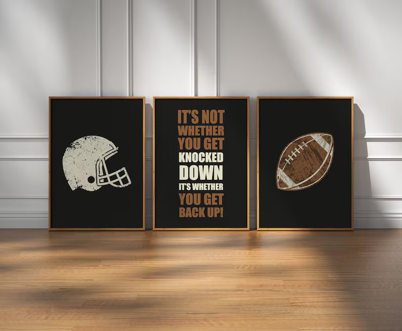 American Football Print Set of 3, Digital Download, Gift for Boys Men, American Football Poster, ... | Etsy (CAD)