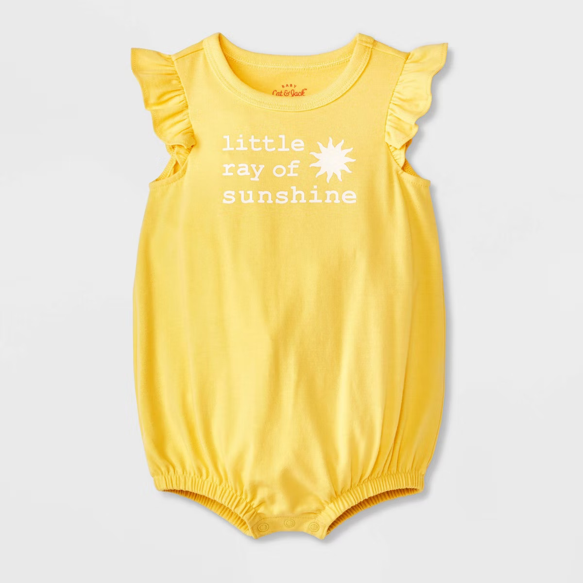 Baby Girls' Little Ray of Sunshine Romper - Cat & Jack™ Yellow | Target