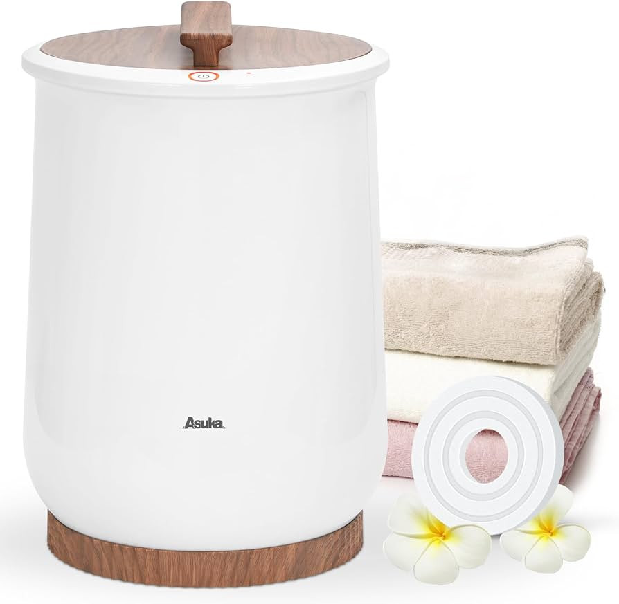 Asuka Towel Warmer for Bathroom, Large Towel Warmer Bucket, Easy One-Button Control, Auto Shut-Of... | Amazon (US)