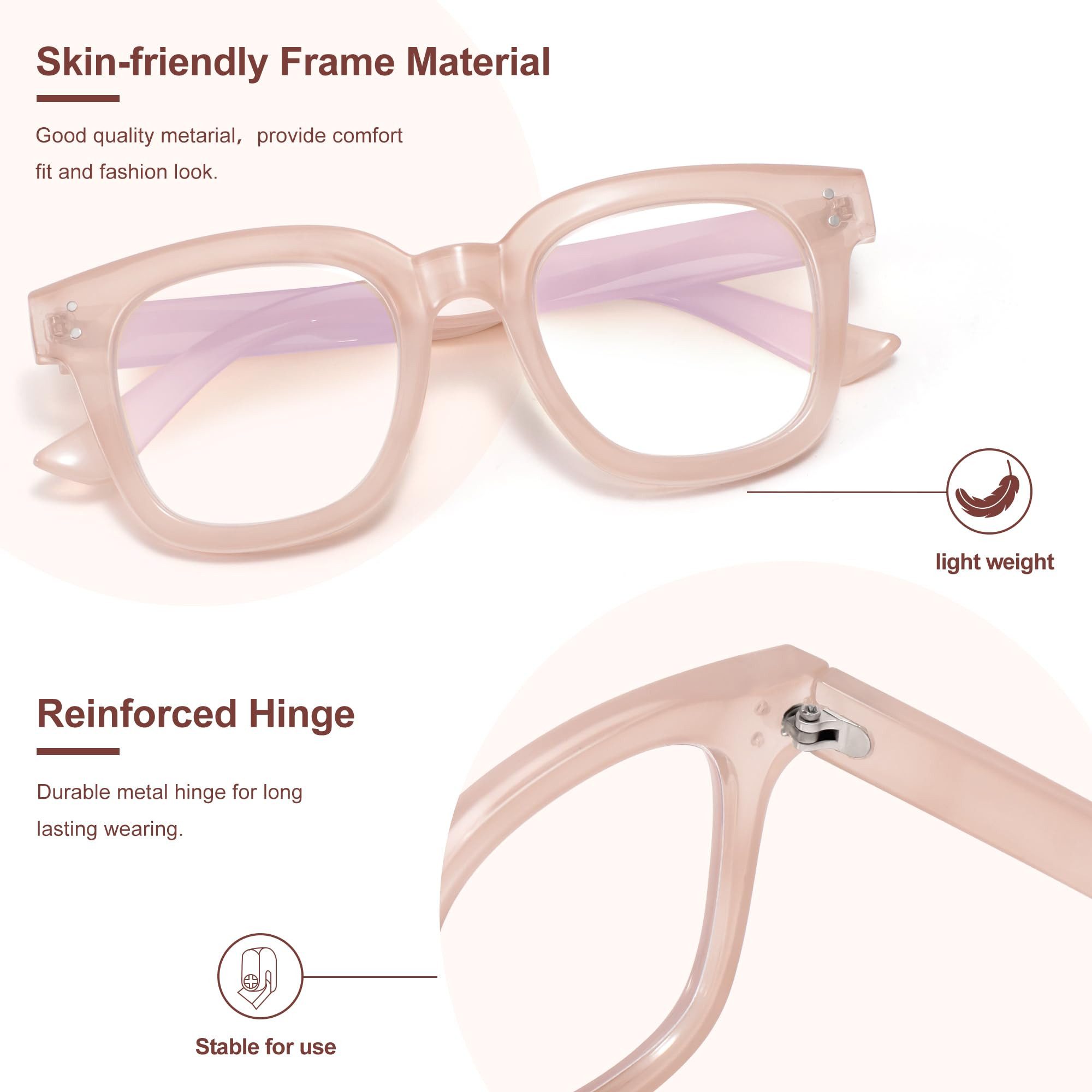 Madison Avenue Blue Light Blocking Glasses Oversized Fashion Blue Light Glasses for Women Anti Ey... | Amazon (US)