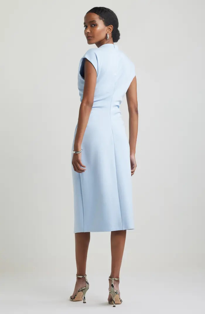 Nordstrom Ruched Funnel Neck Midi Dress | Nordstrom | Nordstrom