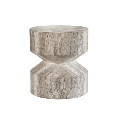 Outdoor Faux Stone Hourglass Side Table | Wayfair North America