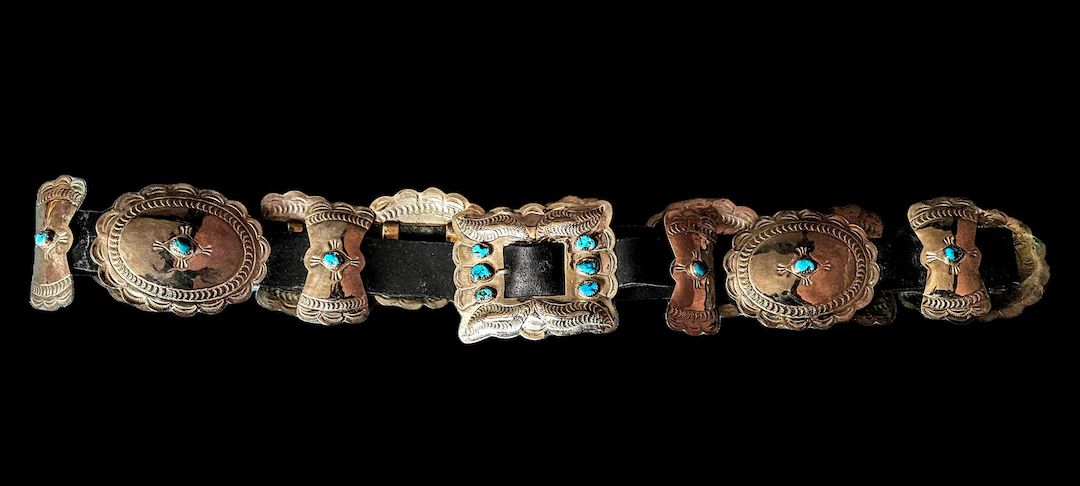 Turquoise Concho Belt Elvis ETA - Etsy | Etsy (US)