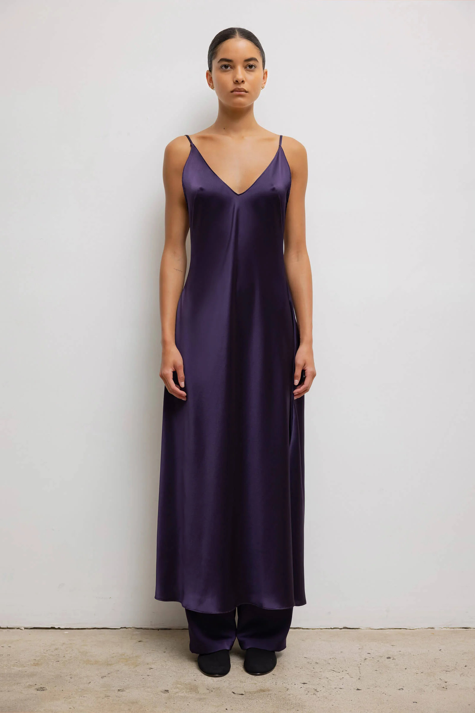 Barb Backless Dress Deep Purple / S | LESET