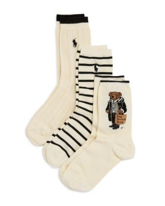 Ralph LaurenBloomingdale's Big Brown Bag Bear Socks, Pack of 3 - Exclusive4.5 (4) | Bloomingdale's (US)