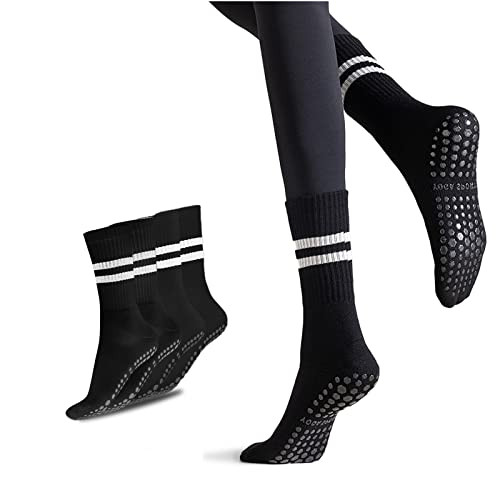 Flydo Pilates Grippy Socks with Grips for Women Yoga Non Slip Long Socks for Pure Barre, Ballet,D... | Amazon (US)