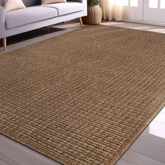 Beverly Rug Easy Jute Outdoor Indoor Non Shedding Easy-Cleaning Rug Natural 8x10 | Walmart (US)