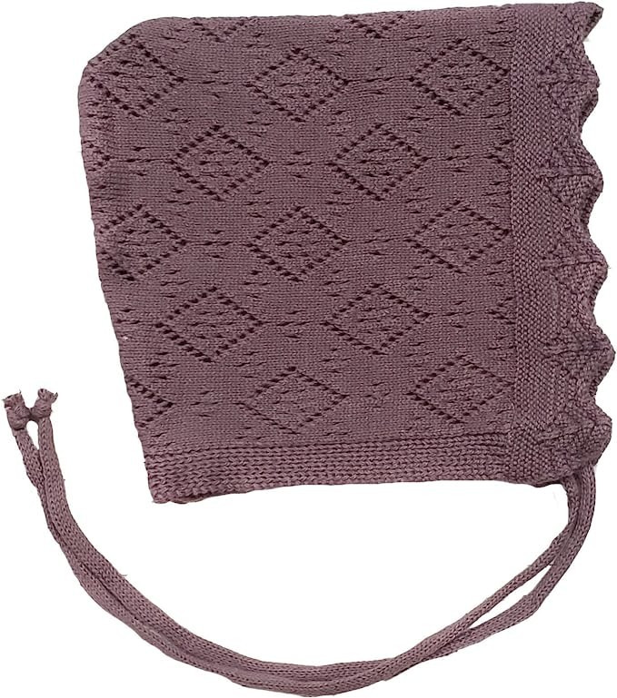 Knit Baby Bonnet Cotton Knit Children's hat Easter Pixie Spring Fall Dressy Woven Style | Amazon (US)