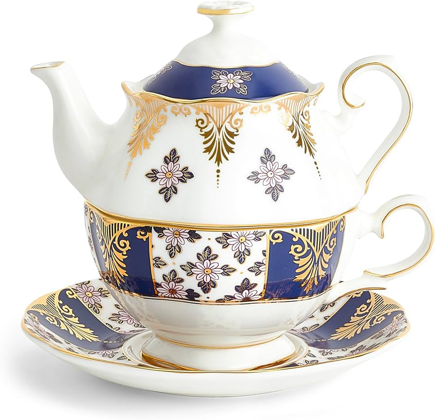 Royal Albert 100 Years Tea for One, 16.25oz, Regency Blue 1900 | Amazon (US)