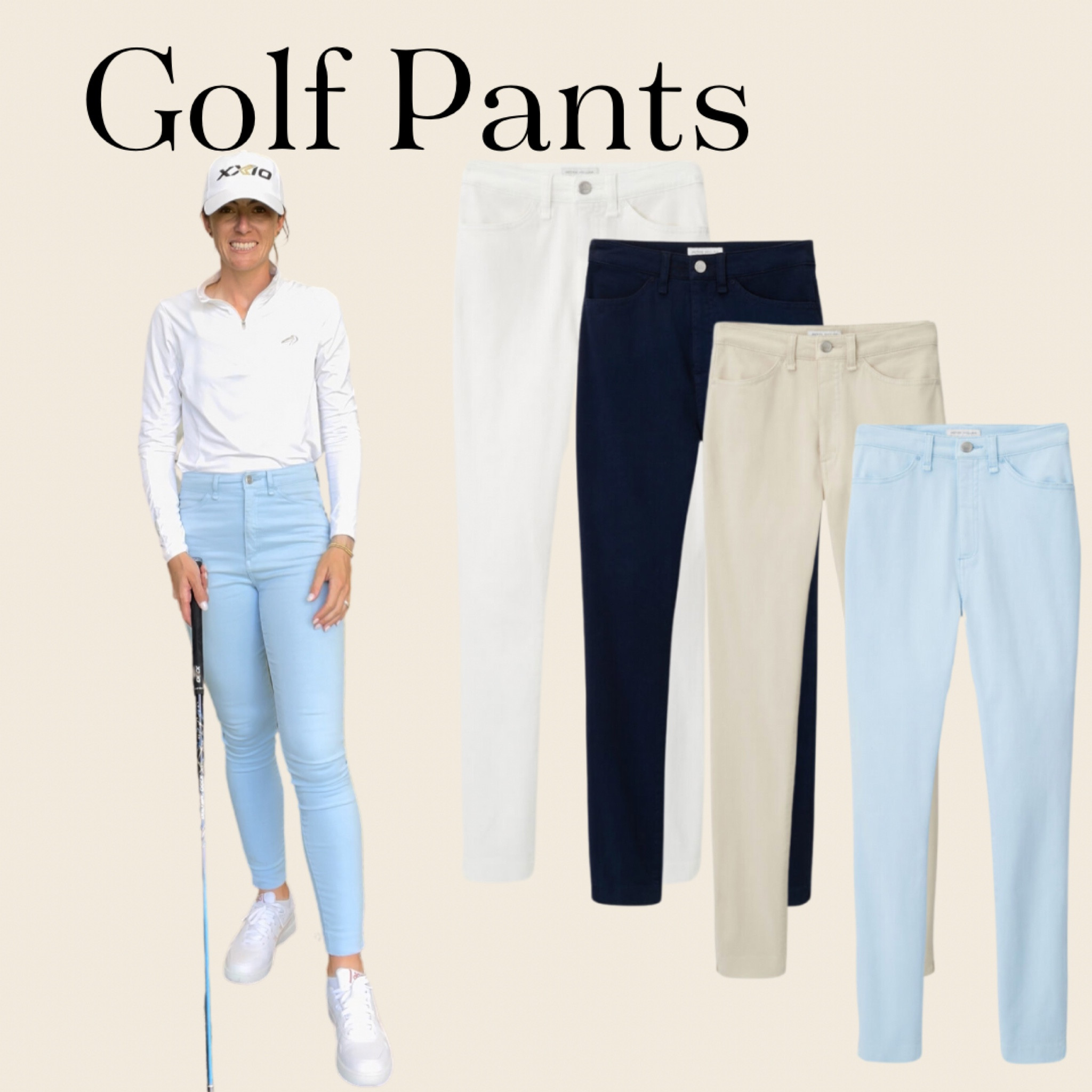 My favorite high waisted golf pants! This fabric is so comfortable and stretchy! #golf #golfoutfit 

#LTKworkwear #LTKfitness #LTKSeasonal