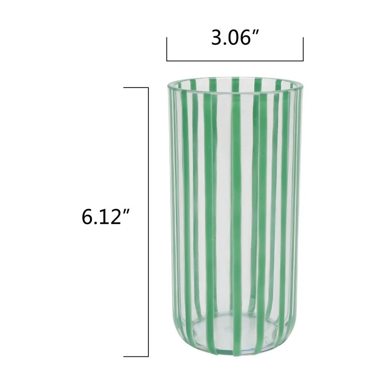 Mainstays by Becky G. & Alejandra 18-Ounce Tall Acrylic Stripe Line Tumbler, Green | Walmart (US)