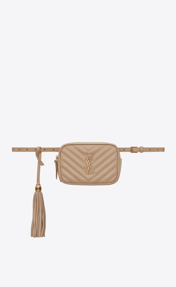 Adjustable belt bag with metal YSL initials on the front, featuring a removable pouch and a leath... | Saint Laurent Inc. (Global)