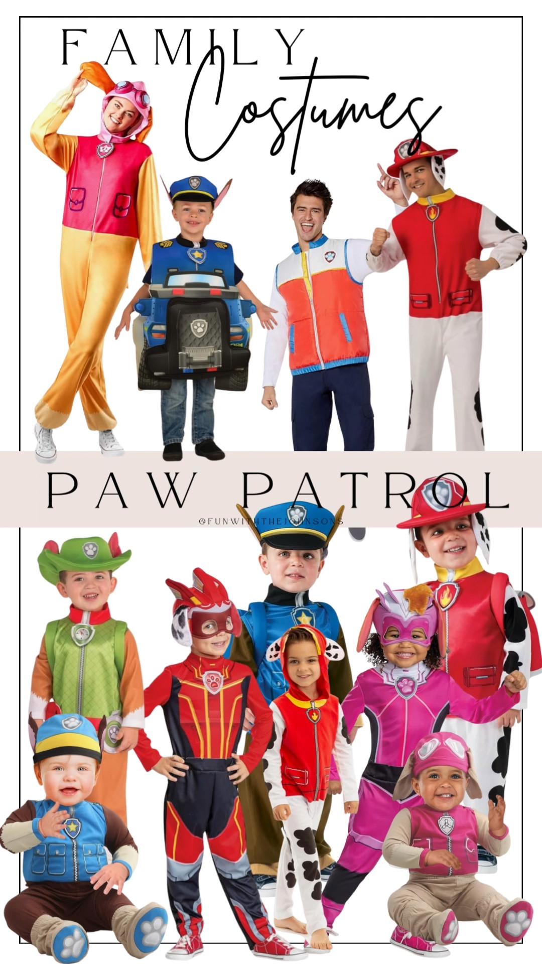 No job is too big, no pup is too small! 🐾 Dress up as the Paw Patrol crew and save the day this Halloween! Perfect for toddlers and preschoolers!

#PawPatrolHalloween #LTKfamily #LTKkids #FamilyCostumes #PawPatrolCosplay #ToddlerCostumes #FamilyHalloweenInspo #LTKhalloween

#LTKFamily #LTKHoliday #LTKHalloween