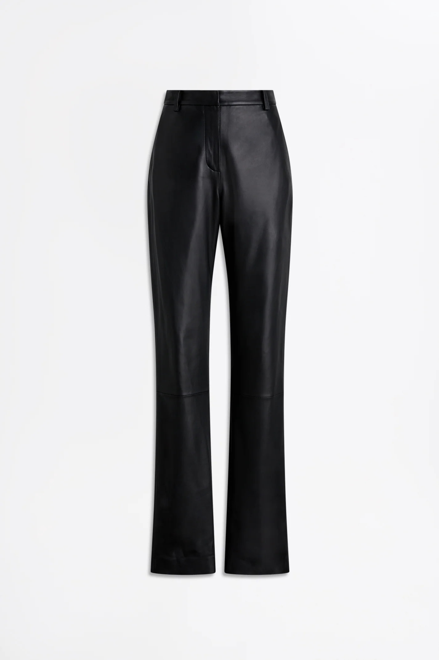 LEATHER SLIM LEG TROUSER - NOIR - Scanlan Theodore | Scanlan Theodore AU