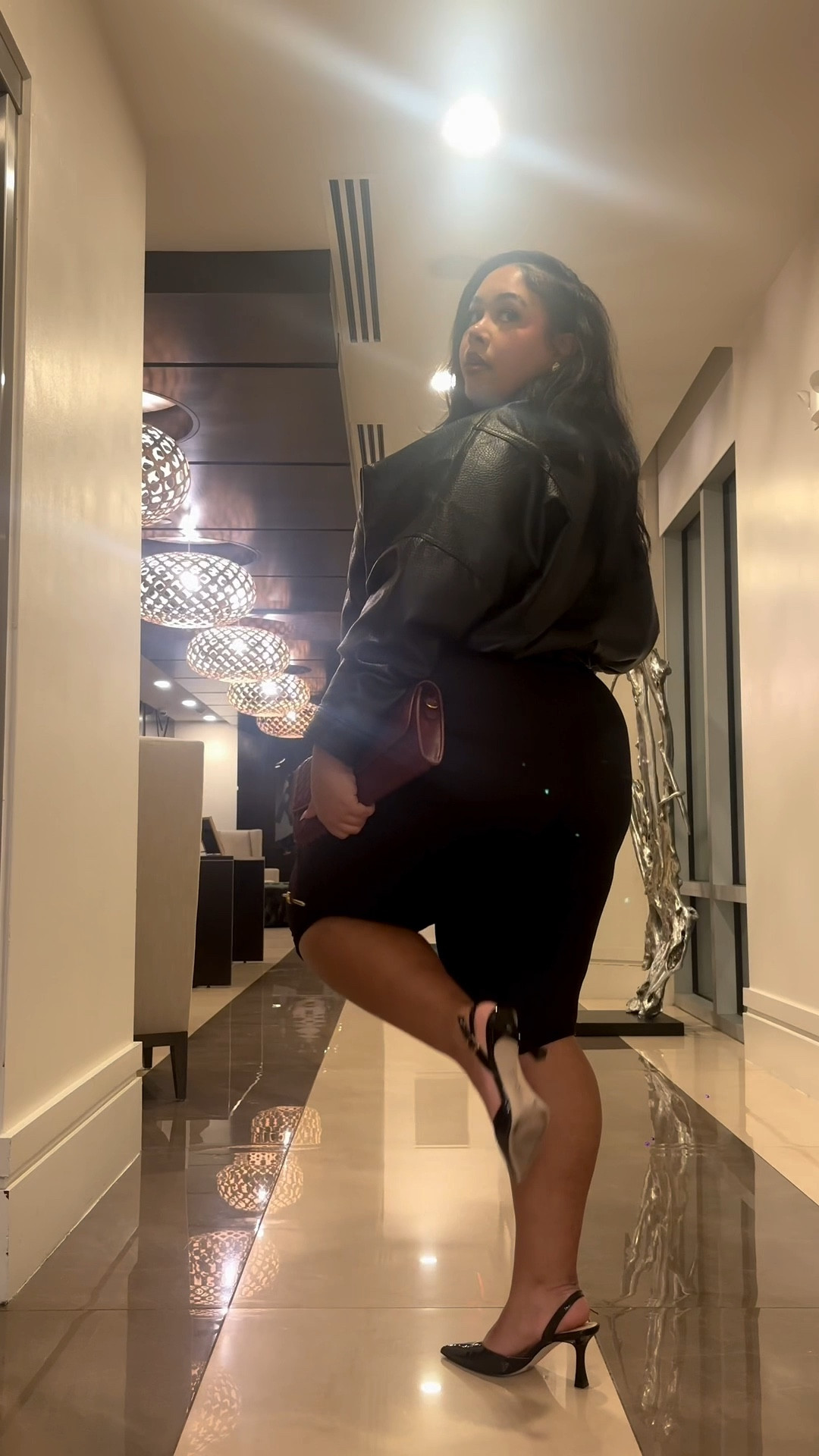 Your Loss Faux Leather Bomber Jacket - Black + capris from Fashion Nova! 
Bag is a Bottega Dupe from Amazon 


#LTKootd #LTKMidsize