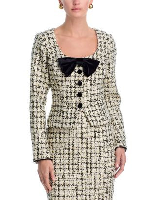 Sequin Tweed Velvet Bow Jacket - Exclusive | Bloomingdale's (US)