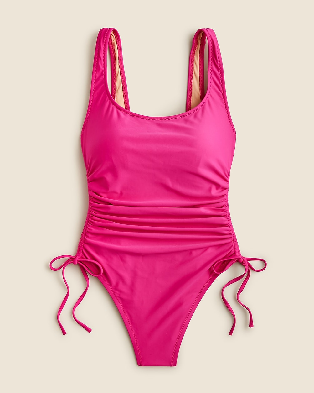 Ruched side-tie one-piece swimsuit | J. Crew US