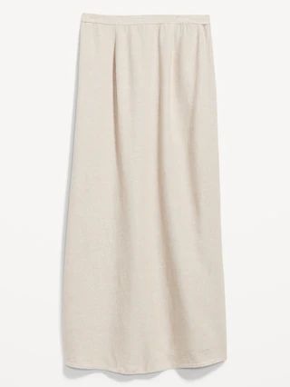 Linen-Blend Maxi Skirt for Women | Old Navy (US)