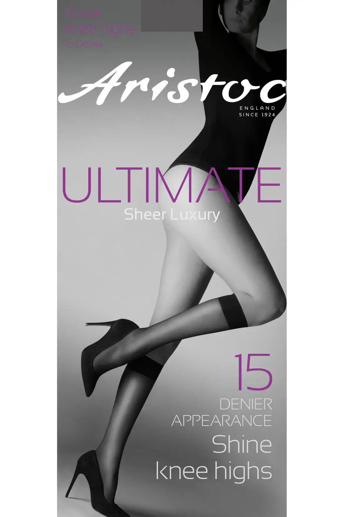 Hosiery | 15 Denier Ultimate Shine Knee Highs - Black | Aristoc | Debenhams UK