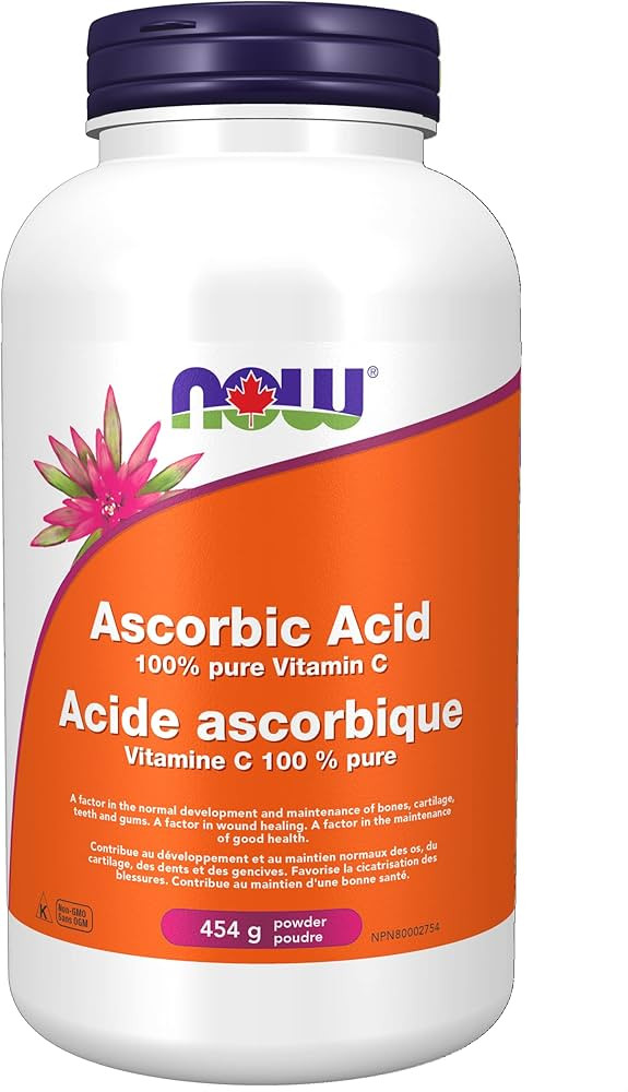 Now Ascorbic Acid (100% Pure Vit.C) Pwd 454g | Amazon (CA)