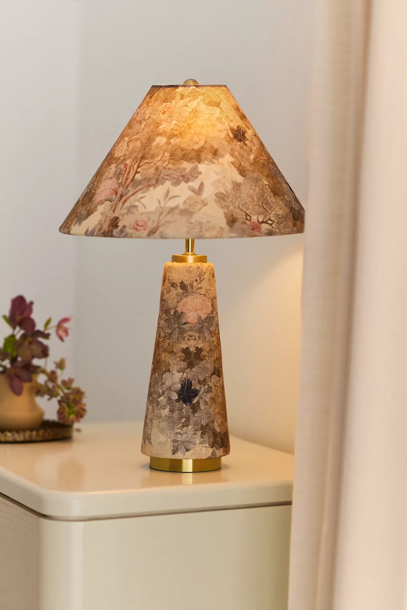 Lulu Printed Fabric Upholstered Empire Table Lamp | Anthropologie (US)