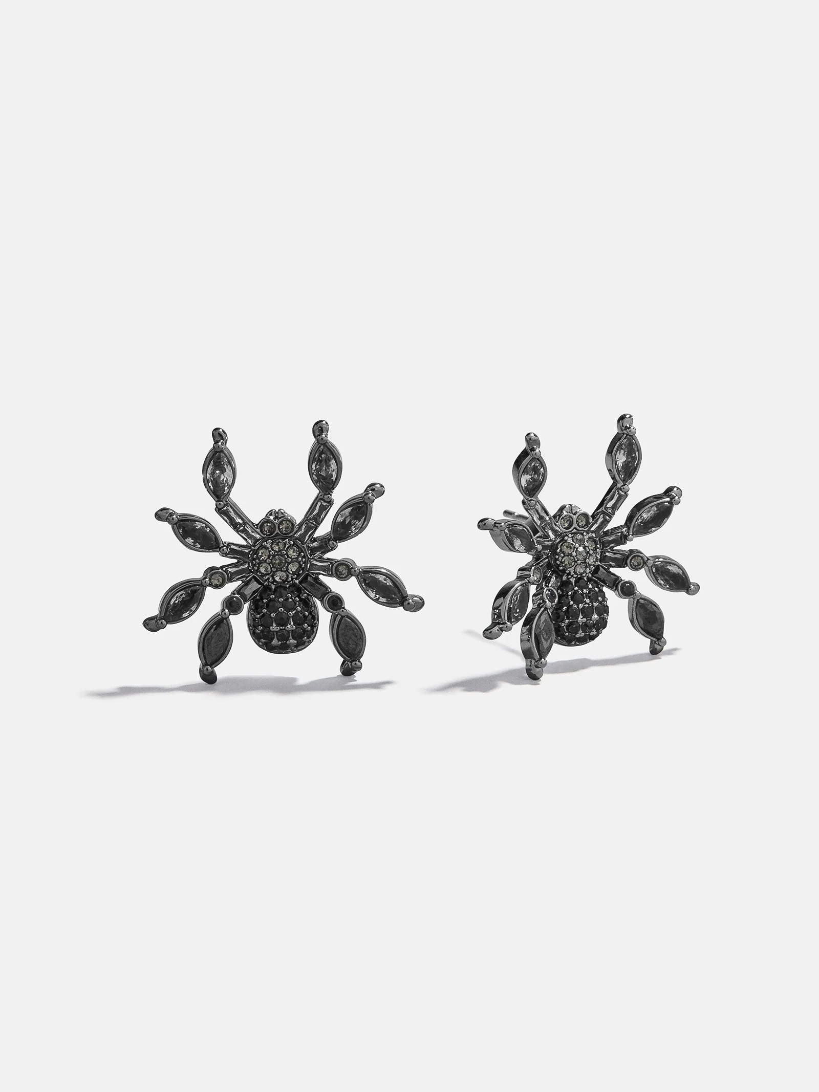 Crystal Creepers Spider Earrings - Black Spider | BaubleBar