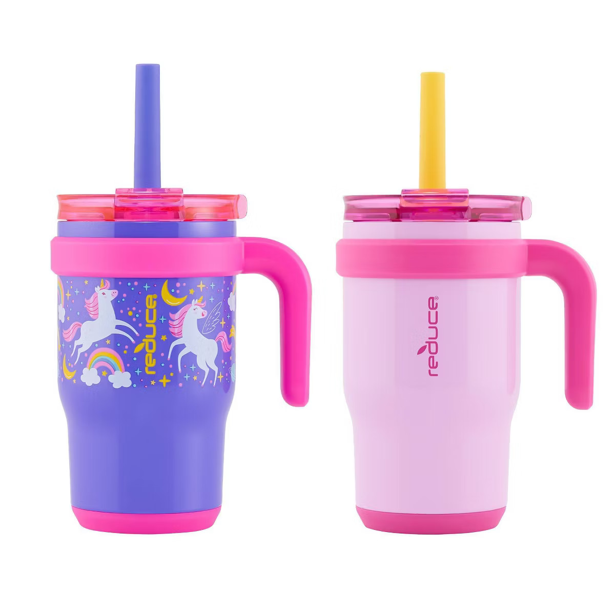 Reduce 14oz 2pk Coldee Kids Mugs with Spill-Proof Straw | Target