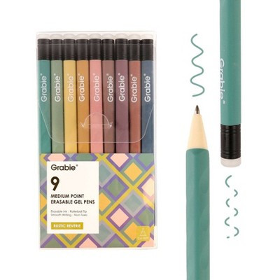 Grabie 9ct Medium Point Erasable Gel Pens Set Rustic | Target