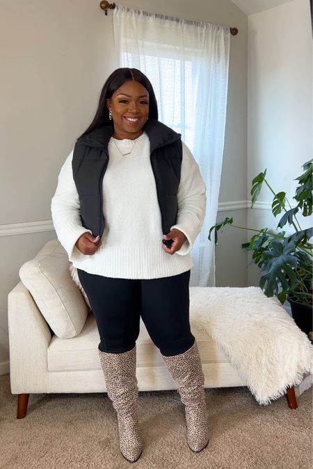 Fall oufit inspo,sweater weather, cropped vest, fall outfit plus size , outfit inspiration, yoga pants outfit, Amazon outfit inspo, gym people leggings, Amazon sweaters, fashion tips

#LTKplussize #LTKstyletip