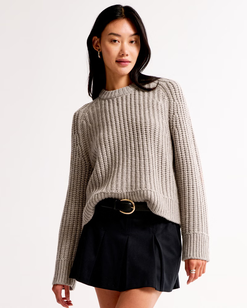 Women's The A&F Madeline Wool-Blend Crew Sweater | Women's New Arrivals | Abercrombie.com | Abercrombie & Fitch (US)